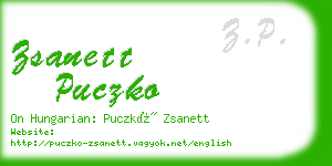 zsanett puczko business card